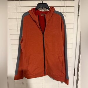 Asics Men's Burnt Orange and Gray Lightweight Jacket